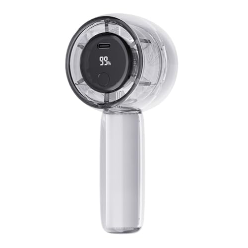 Cymwer LED -Handheld -Turbo -Lüfter, USB wiederaufladbare tragbare Turbo -Lüfter -Digitale MINI PERSONAL FAN for Outdoor Travel von Cymwer