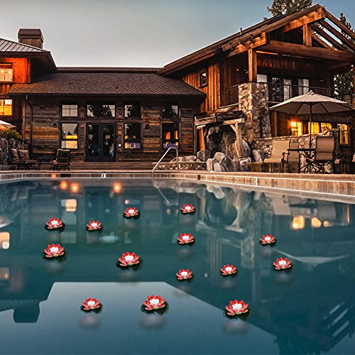 Cymwer Lotus Licht, 1 Stü Wasserdichte Lotusblüten L korativ, Lotus Teich Licht Künstliche Lotus LED Schmmen Nhtl for Garten Aqrium Hochzeit Innenhof Rasen hweg von Cymwer
