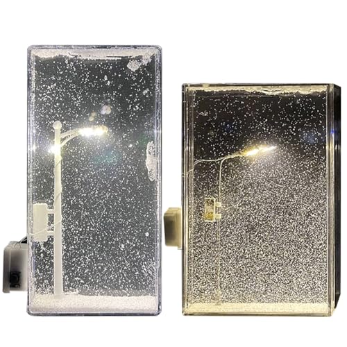 Cymwer Schneelampe, SnowyLamp Nachtlicht, weihnachtlich verschneite Straßenlaterne, Schneeflockenlampe, DIY verschneite Nacht fließendes Nachtlicht for Weihnachten Desktop Dekor Cymwer Schneelampe, SnowyLamp Nachtlicht, weihnachtlich verschneite Straßenlaterne, Schneeflockenlampe, DIY verschneite Nacht fließendes Nachtlicht for Weihnachten Desktop Dekor von Cymwer