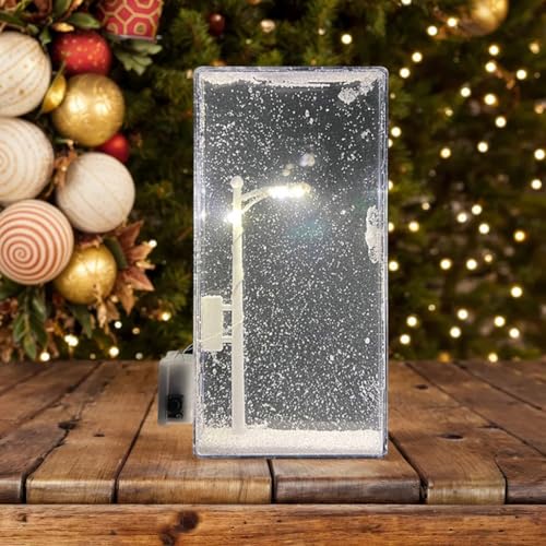 Cymwer Schneelampe, SnowyLamp Nachtlicht, weihnachtlich verschneite Straßenlaterne, Schneeflockenlampe, DIY verschneite Nacht fließendes Nachtlicht for Weihnachten Desktop Dekor Cymwer Schneelampe, SnowyLamp Nachtlicht, weihnachtlich verschneite Straßenlaterne, Schneeflockenlampe, DIY verschneite Nacht fließendes Nachtlicht for Weihnachten Desktop Dekor von Cymwer