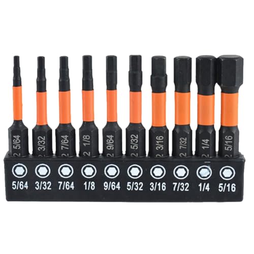 Cymwer Schrauber Bit Set, 10/20 Stück for INBUS-Bohrer-Set S2 Stahl 1/4 Sechskant-Schaft Sechskant-Bit-Set Metrisch & SAE 2 In lange magnetische Sechskant-Bits Sechskantkopf-Bohrer-Set Cymwer Schrauber Bit Set, 10/20 Stück for INBUS-Bohrer-Set S2 Stahl 1/4 Sechskant-Schaft Sechskant-Bit-Set Metrisch & SAE 2 In lange magnetische Sechskant-Bits Sechskantkopf-Bohrer-Set von Cymwer