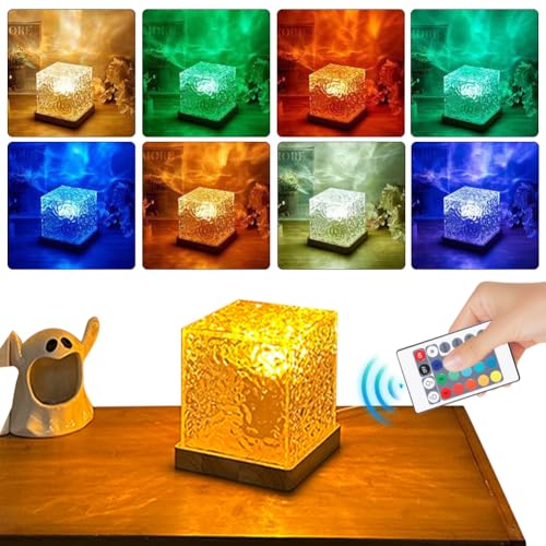Cymwer Wasserlicht-Wellen-Würfellicht, USB-betriebenes Nordlicht-Würfel-Mitternachts-Halo-Licht, Wellen-Nachtlicht mit dimmbarer Fernsteuerung, Würfellicht, romantisches Raumdekorationslicht Cymwer Wasserlicht-Wellen-Würfellicht, USB-betriebenes Nordlicht-Würfel-Mitternachts-Halo-Licht, Wellen-Nachtlicht mit dimmbarer Fernsteuerung, Würfellicht, romantisches Raumdekorationslicht von Cymwer