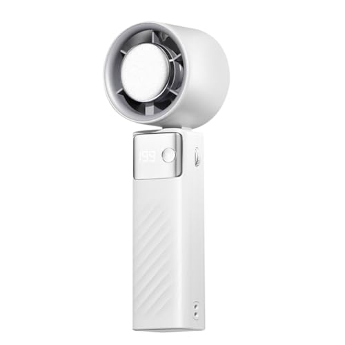 Cymwer tragbarer Handheld -Lüfter, persönlicher Turbo -LED -LED -Display Desktop -Kühllüfter Multifunktional kleiner Tischlüfter USB -Wiederaufladbar zum Camping -Wanderfischen von Cymwer