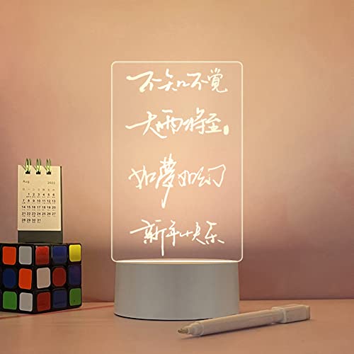 Message Board Lampe mit Stiften, Kreatives LED Nachtlicht Notizbrett, LED Atmosphäre Nachtlicht USB Acryl DIY Nachricht Board Licht Wiederbeschreibbar Leicht mit Stift for Wohnaccessoires Message Board Lampe mit Stiften, Kreatives LED Nachtlicht Notizbrett, LED Atmosphäre Nachtlicht USB Acryl DIY Nachricht Board Licht Wiederbeschreibbar Leicht mit Stift for Wohnaccessoires von Cymwer