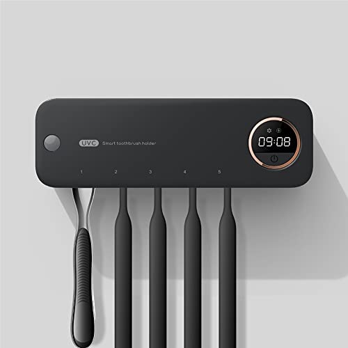 UV-Zahnbürstenhalter, intelligenter Zahnbürsten-Desinfektionsmittel, 3600 mAh USB wiederaufladbare Zahnbürstenhalter, Wandmontage for Zuhause, Badezimmer, Duschuhr, Timer UV-Zahnbürstenhalter, intelligenter Zahnbürsten-Desinfektionsmittel, 3600 mAh USB wiederaufladbare Zahnbürstenhalter, Wandmontage for Zuhause, Badezimmer, Duschuhr, Timer von Cymwer