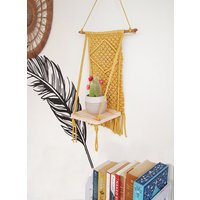Makramee Handgemachte Boho Wandbehang Haus Regal Kunst Dekoration - 100% Natürliche Bio Baumwollschnüre von CynamonCrafts