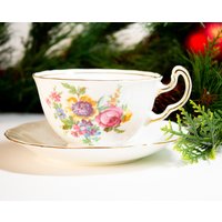 Vintage Adderley Teetasse Mit Untertasse in Herbstfarben 1960Er von CynthiasAttic