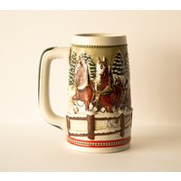 Vintage Bierkrug Becher Covered Bridge Anheuser-Busch 1984 von CynthiasAttic
