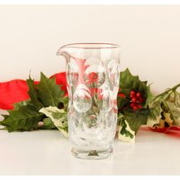 Vintage Kristall Krug Fingerabdruck Muster Juice For Two Signiert von CynthiasAttic