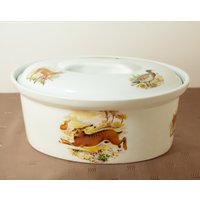 Überdachte Backform Hase Wildlife Theme Tureen Apilco France von CynthiasAttic