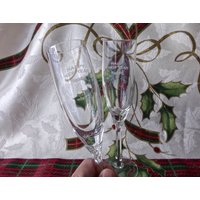 Vintage Champagner Gläser Toasting Flöten 2Er Set von CynthiasAttic