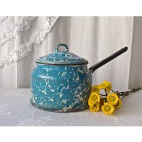 Vintage Emaille Soßen Topf Einkochtopf von CynthiasAttic