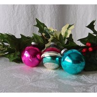 Vintage Weihnachtsschmuck Shiny Brite 3Er Set von CynthiasAttic