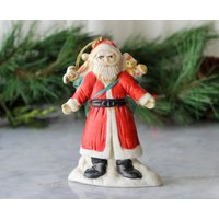 Weihnachtsmann Porzellan Ornament Grüne Tasche Spielzeug Vintage von CynthiasAttic