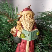 Weihnachtsmann Vintage Ornament Saint Nick Spielzeugtasche von CynthiasAttic