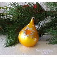 Weihnachtsschmuck Gelber Tropfen Glitzer von CynthiasAttic