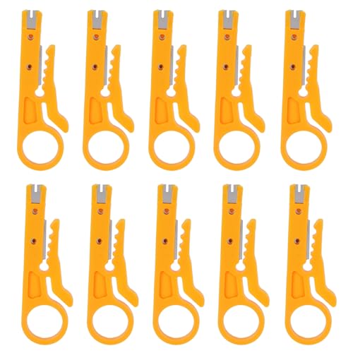 10 PCs Mini -Drahtstripper, tragbares Crimping -Werkzeug Multi -Zweck -Kabel -Kabel -Stripping Network Down Cutter für Elektriker von Cyrank