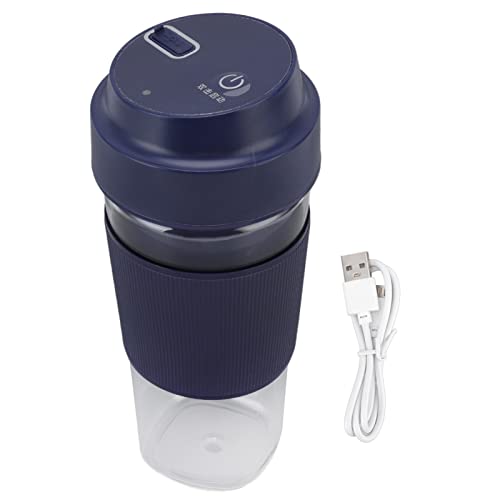 10OZ Mixer in Persönlicher Größe, 300 Ml Tragbarer Mixer, Batteriebetriebener USB-Mixer, Elektrischer Entsafter-Becher, 1200 MAh Akku, Tragbarer Entsafter-Becher Für Büro, Zuhause, Reisen(Blau) von Cyrank