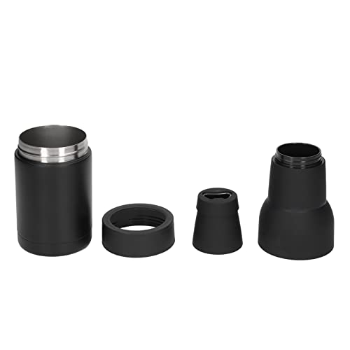 12 Unzen Vakuum isoliert Dose, Doppelwanddose Kühler mit Flaschenöffner Edelstahl Flaschenkühler Kaltes Getränkehalter für eiskalte Bier (Black) von Cyrank