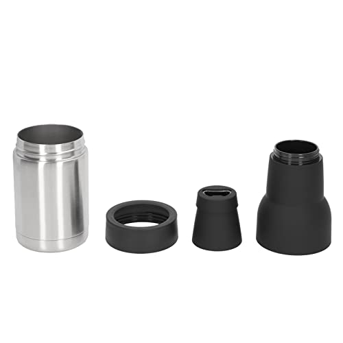 12 Unzen Vakuum isoliert Dose, Doppelwanddose Kühler mit Flaschenöffner Edelstahl Flaschenkühler Kaltes Getränkehalter für eiskalte Bier (Steel Color) von Cyrank