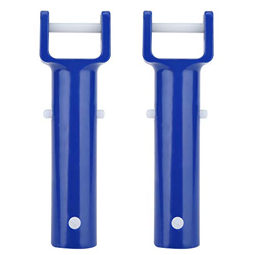 2 Pack Pool Vacuum Handle, Blue Swimming Pool Clips Handle V Shape Swimming Head Clips for Standard Replacement Accessories von Cyrank