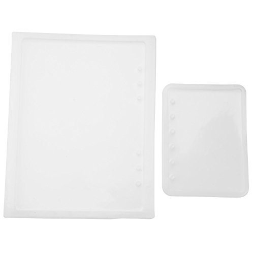 2Pcs Notebook Cover Harz Gießformen, A5 A7 Notebook Silikonform Transparent Buch Silikonform für DIY Basteln von Cyrank