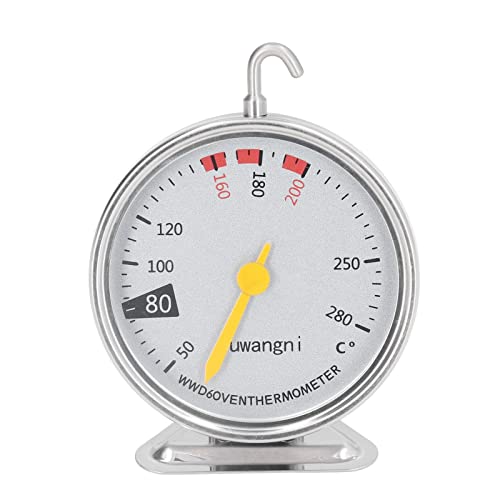 50~280 ° C Ofenthermometer Hohe Genauigkeit Ofengrill Fry Chef Smoker Thermometer Sofort ablesbares, hängendes Edelstahl-Hochtemperaturbeständiges Lebensmittel-Zifferblatt-Thermometer(50~280°C) von Cyrank