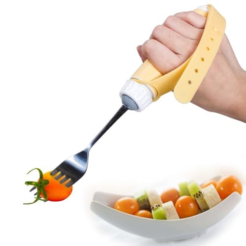 Adaptive Utensilien-Esshilfen Löffel Gabel Easy Grip Arthritis-Hilfsmittel Besteck für Parkinson-Patienten mit Behinderungen Produkte zur Unterstützung für ältere Menschen(Gabel) von Cyrank