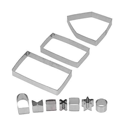 Backform-Set, 3D-Haus-Ausstecher-Set, Formen, 10 Stück/Set, Edelstahl, Mini-Lebkuchenhaus-Ausstecher-Kit, Fondant-Kuchen, Der Feiertags-DIY-Backwerkzeuge Dekoriert von Cyrank