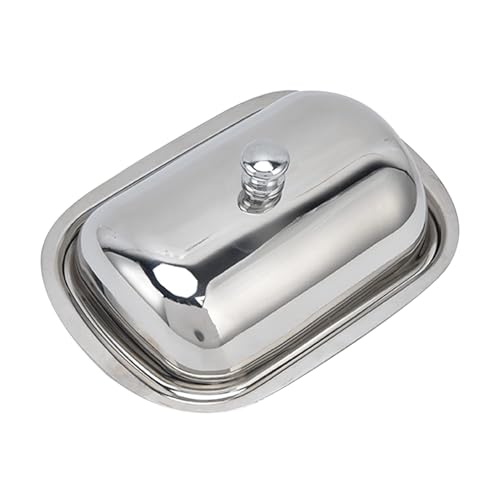 Butterdose aus Edelstahl, Butterdose Silber Mehrzweck-Käsebehälter Klassische Butterdose mit Deckel für Küche, Hotel Butterdose aus Edelstahl, Butterdose Silber Mehrzweck-Käsebehälter Klassische Butterdose mit Deckel für Küche, Hotel von Cyrank