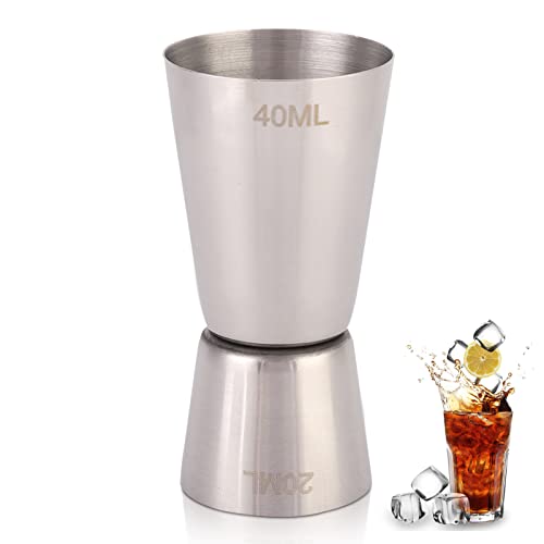 Cyrank Cocktail Messbecher, Cocktail Jigger, Doppelter Jigger, Cocktail Zubehör, Messbecher Cocktail, Jigger 2cl 4cl, Bar Messbecher, Messbecher Edelstahl, Doppel-Likör-Mess-Jigger Für Cocktails von Cyrank
