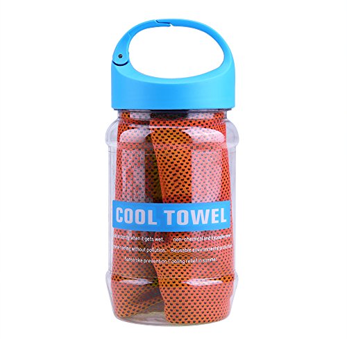 Cooling Towel, Ice Towel for Neck Soft Breathable Towel Microfiber Cool Towel Ice Towel for Fitness Guys Microfiber Towel Stay Cool(Orange) von Cyrank