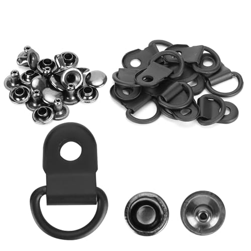 Cyrank 100 Set Schnürsenkelhaken, Schnürsenkel Schnallen Haken, Boot Spitze Haken, D-Ring Stiefelschnalle Mit Hakenösenschnallen Mit Nieten Für Wanderschuhe Reparatur Lederstiefel Schuhe von Cyrank