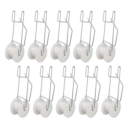 Cyrank 10PCS Tomaten stütz Haken, Tomaten Gitter rollhaken mit Schnur Gewächshaus-Trellising-Kit Crop-Trellis-Kit für Gurken-Loufah-Trauben von Cyrank