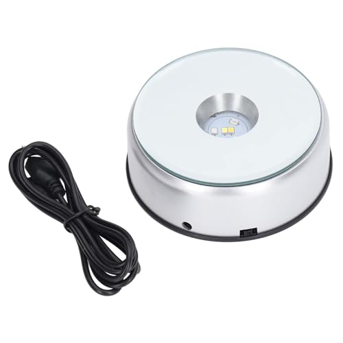 Cyrank Drehbarer Ständer für Displays, LED-Lichtsockel mit farbigen Lichtern Runder Ständer Cup Turner Display Beleuchteter Halter für Kristalle Glas Art.-Nr Cyrank Drehbarer Ständer für Displays, LED-Lichtsockel mit farbigen Lichtern Runder Ständer Cup Turner Display Beleuchteter Halter für Kristalle Glas Art.-Nr von Cyrank