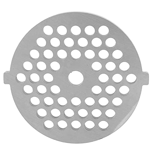 Cyrank Fleischwolf-Scheibe, 5 mm Loch Fleischwolf-Scheibenplatte Kohlenstoffstahl-Fleischwolf-Platten-Scheibenmesserklingen für Standmixer-Fleischwolf-Aufsatz von Cyrank