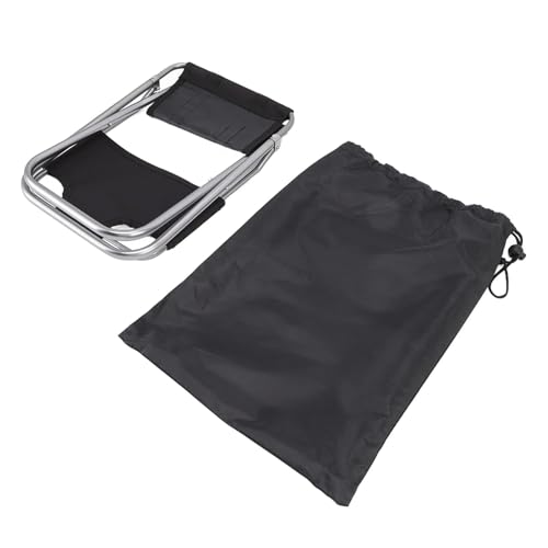 Cyrank Klappstühle für draußen, tragbarer Mini-Stuhl mit Rückenlehne, Faltbarer Campinghocker, Gartenstuhl, Aluminiumlegierung, multifunktionaler Kleiner Outdoor-Stuhl zum Angeln, Grillen von Cyrank