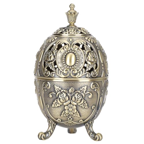 Cyrank Metall Räucherstäbchen Halter, Räucherstäbchenhalter, Zinklegierung Europäische Ostereier Design Metall Räuchergefäß Räucherstäbchenhalter für Stäbchen Neuheit von Cyrank