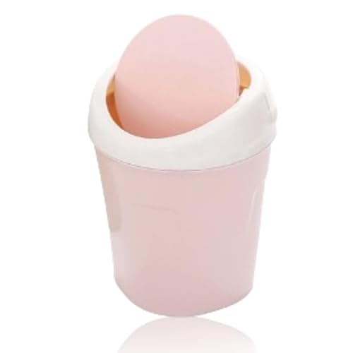 Cyrank Mini Mülleimer, Tischmülleimer mit Deckel, Kleiner Mülleimer Mit Schwingdeckel, Kleiner Desktop-Mülleimer, Tisch Mülleimer, Abnehmbarer Kosmetik Mülleimer, Winziger Kunststoff-Mülleimer(Rosa) Cyrank Mini Mülleimer, Tischmülleimer mit Deckel, Kleiner Mülleimer Mit Schwingdeckel, Kleiner Desktop-Mülleimer, Tisch Mülleimer, Abnehmbarer Kosmetik Mülleimer, Winziger Kunststoff-Mülleimer(Rosa) von Cyrank