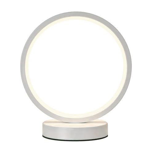 Cyrank Nachttischlampe Mit Touch-Steuerung, Schlafzimmerlampe, Moderne LED-Schreibtischleuchte Mit USB-Anschluss, 3-fach Dimmbare Kurze Tischlampe Für Kleine Räume(Dreifarbige Tönung) von Cyrank