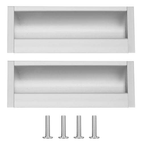 Cyrank Schiebetür Griff, 2PCS Schiebetür Griffe 3.8inch Aluminiumlegierung Vertiefte Schubladengriffe, Haushalts-Metall-Zuggriff-Möbel-Schublade-Schrank-Schrank-Einbaugriff Cyrank Schiebetür Griff, 2PCS Schiebetür Griffe 3.8inch Aluminiumlegierung Vertiefte Schubladengriffe, Haushalts-Metall-Zuggriff-Möbel-Schublade-Schrank-Schrank-Einbaugriff von Cyrank
