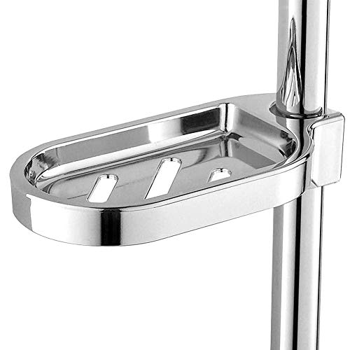 Cyrank Duschablage Ohne Bohren Edelstahl, Seifenhalter für Duschstange, Duschregal Edelstahl, Seifenhalter Dusche, Seifenschale Für Die Dusche, Seife Halter Schwammhalter, Fit Für 25mm Stange von Cyrank