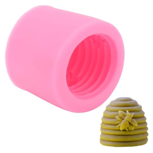 Cyrank Silikonkerzenform, Süße Bienenkerzenformen Silikon, Silikonform Kerze, 3D Bienenwabenform, Bienenstock Kerzenform Fondant Schokoladenform Waben Silikon Kerzenformen für die Kerzenherstellung von Cyrank