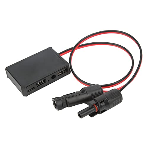 Cyrank Solarpanel, USB-Spannungsstabilisatoradapter mit Typ-C-DC-USB-Schnittstellenpanel-Spannungsstabilisator zum Aufladen von Telefonen im Solarsystem Cyrank Solarpanel, USB-Spannungsstabilisatoradapter mit Typ-C-DC-USB-Schnittstellenpanel-Spannungsstabilisator zum Aufladen von Telefonen im Solarsystem von Cyrank
