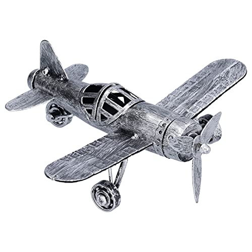 Cyrank Vintage Metall Flugzeug Modell, Eisen Modell Flugzeug Vintage Flugzeug Modell Dekor Handwerk Retro Flugzeug Modell Skulptur Flugzeuge Modell Desktop Dekoration von Cyrank