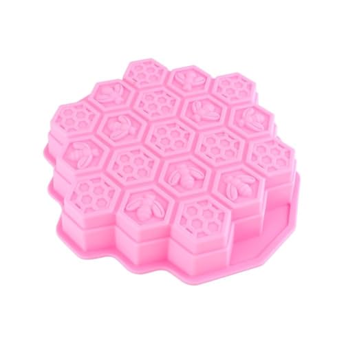 Cyrank Waben-Silikonformen, 2 Stück Waben-Kuchenformen, Backen, Kuchenform, Backformen, Seifenform, Silikon, Schokoladenform, Dessert-Kuchenform, Süßigkeiten Seife, die geteilte Formen herstellt von Cyrank