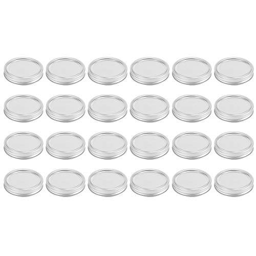 Einmachglas-Deckel, 24 Stück Einmachglas-Deckel mit normalem Mund Einmachglas-Deckel Einmachglas-Deckel aus lebensmittelechtem Material(84mm) von Cyrank