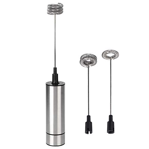 Elektrischer Kaffee Schneebesen, Milchfrother für Kaffee schneller Handheld -Getränkemixer Edelstahl Elektrer Rührer kleiner Eierschläger Haus Küchenutensilien von Cyrank