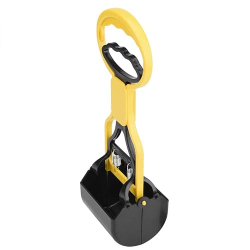 Hundekot Scooter, tragbarer Hundekot Abfall Excrement Pick Up Harke mit langem Griff Welpen Abfall Entferner, der Clip für Gras aufnimmt(Gelb) von Cyrank