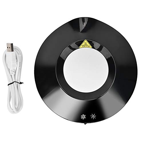 Kaffeetassenwärmer, USB 2-in-1-Wärmer Und Kühler, Untersetzer, Kühler Und Wärmer, Heizgerät, Kühluntersetzer Für Tassen(Schwarz) von Cyrank